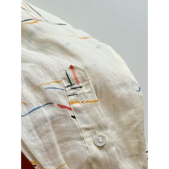 NWT BANANA REPUBLIC Desert Ramie Cropped Button Down Skimmer Shirt, Size XS - Picture 10 of 16